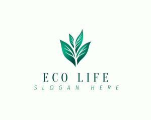 Natural Eco Leaf logo design