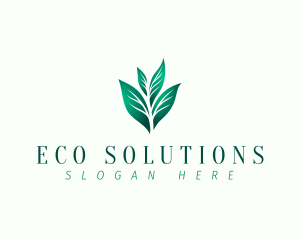 Natural Eco Leaf logo design