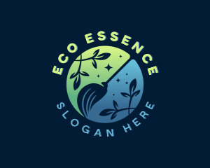 Eco Broom Cleaning  logo design