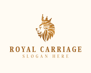 Wild Royal Lion Crown logo design