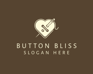 Heart Button Tailoring logo design