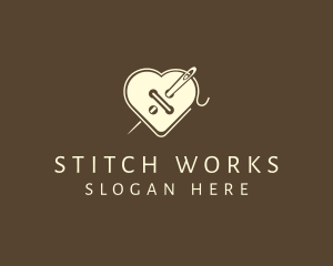 Heart Button Tailoring logo design