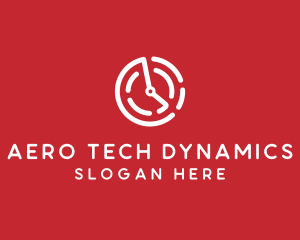 Tech Timer Clock logo design