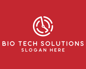 Tech Timer Clock logo design