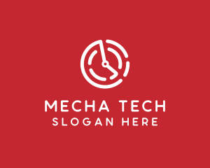 Tech Timer Clock logo design