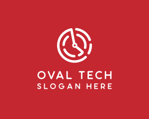 Tech Timer Clock logo design