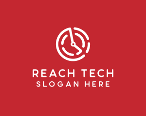 Tech Timer Clock logo design