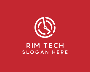 Tech Timer Clock logo design