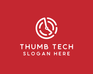 Tech Timer Clock logo design