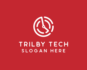 Tech Timer Clock logo design