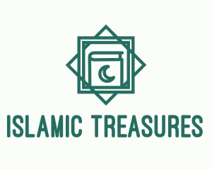 Green Islamic Quran Monoline logo