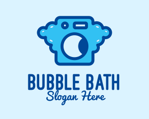 Bubble Laundromat Clothes Wash logo design