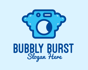 Bubble Laundromat Clothes Wash logo design