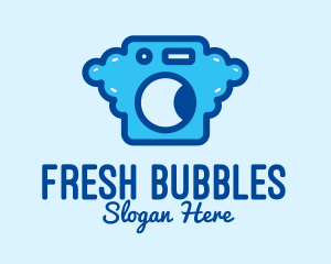 Bubble Laundromat Clothes Wash logo design