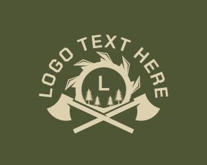 Axe Lumberjack Carpentry logo