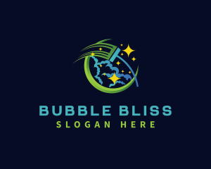 Mop Cleaning Bubble logo