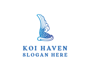 Royal Koi Fish logo design