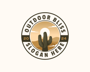 Western Cactus Desert logo design