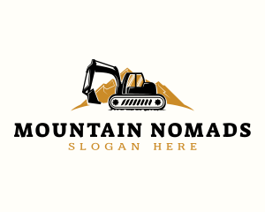 Mountain Excavator Quarry logo design