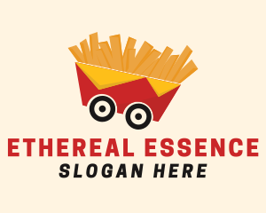 French Fries Food Cart Logo