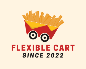 French Fries Food Cart logo design