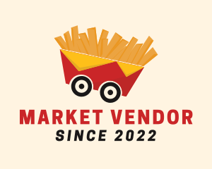 French Fries Food Cart logo design