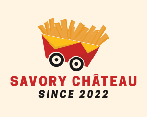 French Fries Food Cart logo design