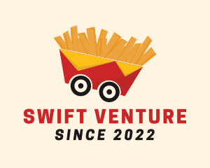 French Fries Food Cart logo design