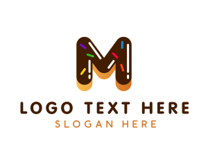 Donut Bakery Letter M logo