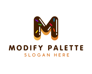 Donut Bakery Letter M logo design