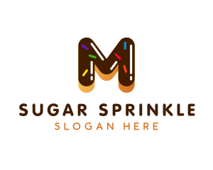 Donut Bakery Letter M logo