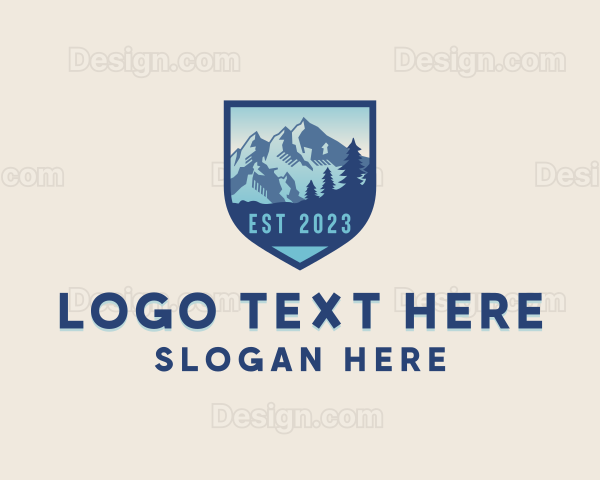 Mountain Hiking Adventure Logo