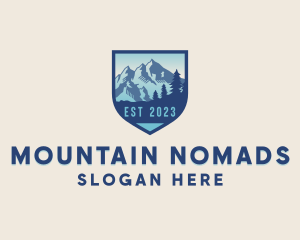 Mountain Hiking Adventure logo design