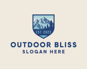 Mountain Hiking Adventure logo design