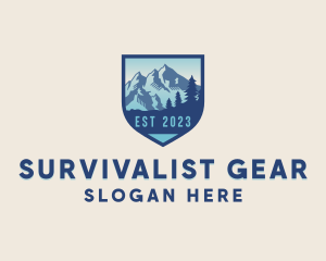 Mountain Hiking Adventure logo design