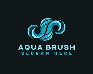 Ocean Water Wave logo design