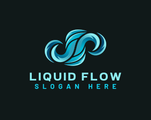 Ocean Water Wave logo design