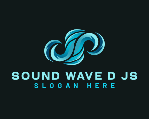 Ocean Water Wave logo design