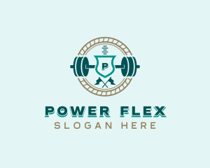 Workout Weightlifting Gym logo design