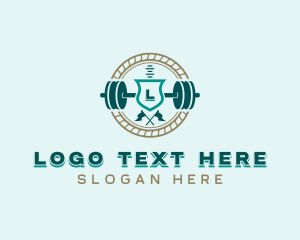 Weightlifting - Workout Weightlifting Gym logo design