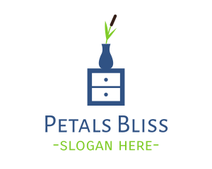 Cattail Vase Drawer logo design