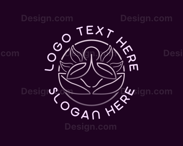 Yoga Leaf Meditation Logo