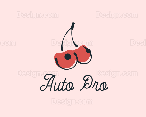 Erotic Cherry Boobs Logo