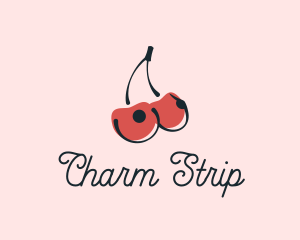 Erotic Cherry Boobs logo design