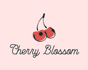 Erotic Cherry Boobs logo design