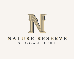 Decorative Boutique Brand Letter N logo design