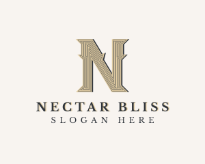 Decorative Boutique Brand Letter N logo design