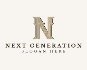 Decorative Boutique Brand Letter N logo design