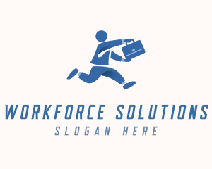 Running Professional Worker logo design