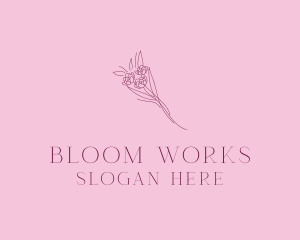 Floral Bouquet Bloom logo design